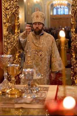 Митрополит Игнатий совершил Божественную литургию и молебен на новый год в Покровском соборе г. Саратова