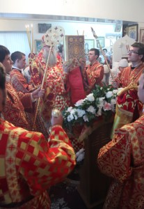 Божественная литургия в храме во имя святого апостола и евангелиста Иоанна Богослова г.Саратова