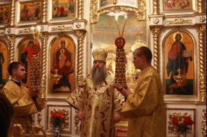 Всенощное бдение в Свято-Троицком храме Покровска