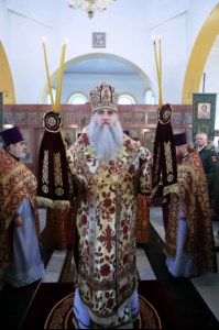 Божественная литургия в храме в честь Воздвижения Честнаго и Животворящего Креста Господня на территории Вольского военного института материального обеспечения