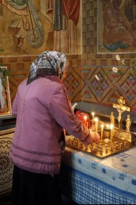 Божественная литургия в храме во имя святого благоверного великого князя Димитрия Донского села Столыпино Балтайского района