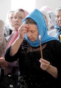 Прихожане строящегося храма святых Адриана и Наталии молитвенно отметили день памяти святых