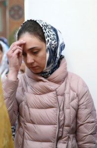Божественная литургия в храме во имя Всех Святых, в земле Российской просиявших, г.Саратова
