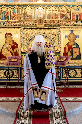 Божественная литургия в Свято-Никольском мужском монастыре г. Саратова