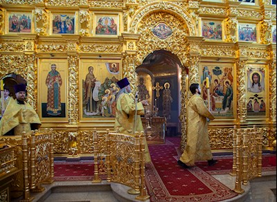 Всенощное бдение в Свято-Троицком кафедральном соборе г. Саратова