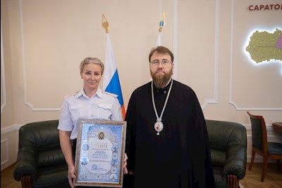 Митрополит Игнатий наградил сотрудников ГИБДД