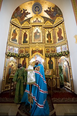 Митрополит Игнатий совершил Божественную литургию в Иоанновском женском монастыре в пос. Алексеевка Хвалынского района