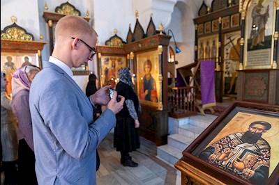Всенощное бдение на Архиерейском подворье – в храме в честь иконы Божией Матери «Утоли моя печали» г. Саратова
