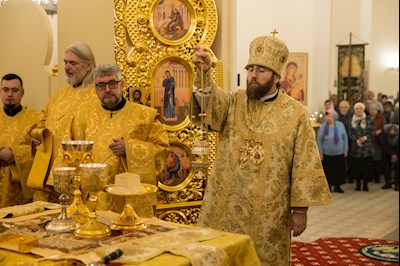 Митрополит Игнатий совершил Божественную литургию в соборном храме святителя Спиридона Тримифунтского г. Саратова