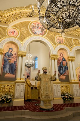 Митрополит Игнатий совершил Божественную литургию в соборном храме святителя Спиридона Тримифунтского г. Саратова