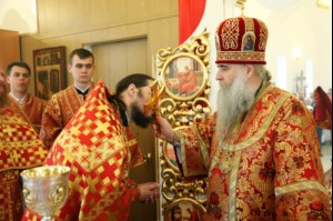 Чин Великого освящения и Божественная литургия в храме в честь Владимирской иконы Божией Матери Владимирского женского монастыря г. Вольска