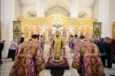 Митрополит Игнатий совершил Божественную литургию в соборном храме святителя Спиридона Тримифунтского г. Саратова
