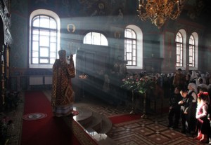 Божественная литургия в Крестовоздвиженском храме г. Хвалынска