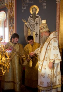 Божественная литургия в Свято-Троицком кафедральном соборе г. Саратова