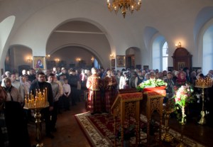 Божественная литургия в Спасо-Преображенском мужском монастыре г. Саратова