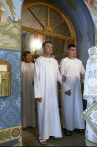 Крещальная литургия в Свято-Троицком кафедральном соборе г. Саратова