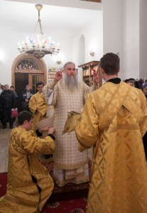 Божественная литургия на Архиерейском подворье — храме святых равноапостольных Кирилла и Мефодия при СГУ