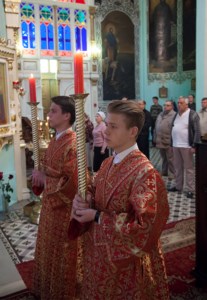 Всенощное бдение в храме в честь Сошествия Святого Духа г.Саратова