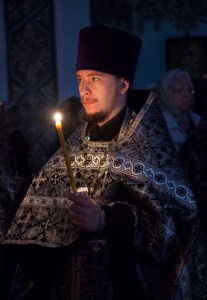Утреня с чтением Великого канона преподобного Андрея Критского в храме в честь Сошествия Святого Духа г. Саратова