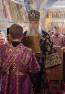 Божественная литургия и крещение оглашенных в Свято-Троицком кафедральном соборе Саратова