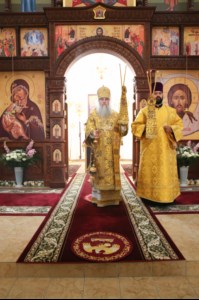 Божественная литургия в храме в честь Нерукотворного Образа Спасителя г. Саратова