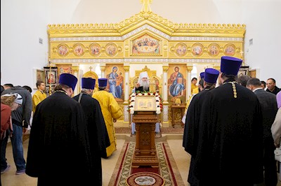 Великое освящение храма Сорока Севастийских мучеников г. Саратова и Божественная литургия в новоосвященном храме