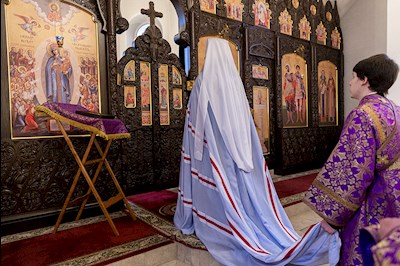 Божественная литургия в храме в честь иконы Божией Матери «Всех скорбящих Радость» г. Саратова