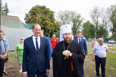 Митрополит Игнатий совершил Великое освящение храма Архангела Михаила с. Курдюм и первую Божественную литургию в новоосвященном храме