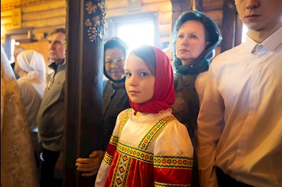 Митрополит Саратовский и Вольский Игнатий совершил Божественную литургию в храме Преображения Господня п. Соколовый