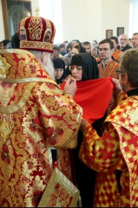 Чин Великого освящения и Божественная литургия в храме в честь Владимирской иконы Божией Матери Владимирского женского монастыря г. Вольска