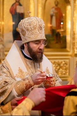 Митрополит Игнатий совершил Божественную литургию и молебен на новый год в Покровском соборе г. Саратова