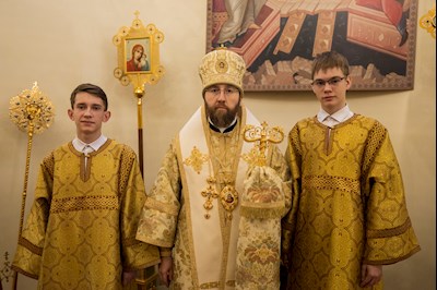 Митрополит Игнатий совершил Божественную литургию в соборном храме святителя Спиридона Тримифунтского г. Саратова