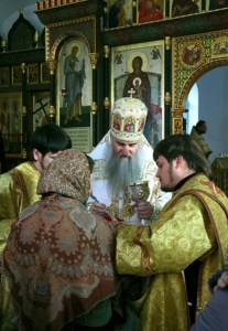 Божественная литургия на Архиерейскоом подворье — в храме в честь иконы Божией Матери «Утоли моя печали» города Саратова