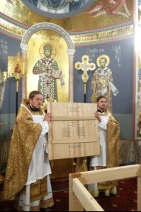 Великое освящение верхнего храма во имя Святой Живоначальной Троицы Свято-Троицкого кафедрального собора города Саратова