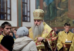 Всенощное бдение в Крестовоздвиженском храме города Хвалынска