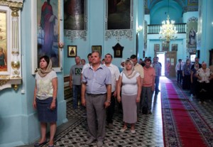Всенощное бдение в храме в честь Сошествия Святого Духа г.Саратова