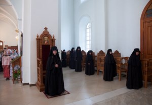Всенощное бдение в Свято-Сергиевском женском монастыре с. Алексеевка Базарно-Карабулакского района