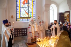 Панихида в храме в честь иконы Божией Матери "Утоли моя печали" г. Саратова