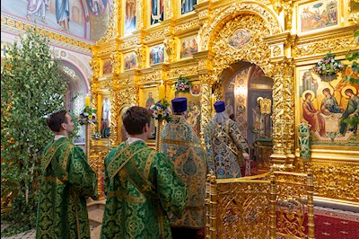Всенощное бдение в Свято-Троицком кафедральном соборе г.Саратова