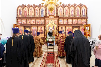 Божественная литургия в храме во имя святых благоверных князей страстотерпцев Бориса и Глеба г. Саратова