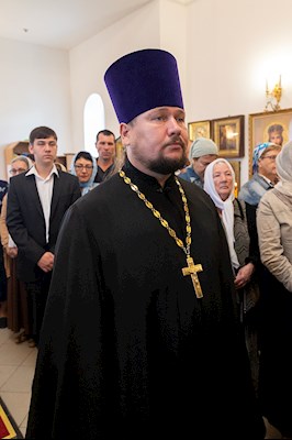 Божественная литургия в храме в честь Владимирской иконы Божией Матери с. Багаевка