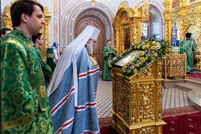 Всенощное бдение в Свято-Троицком кафедральном соборе г. Саратова