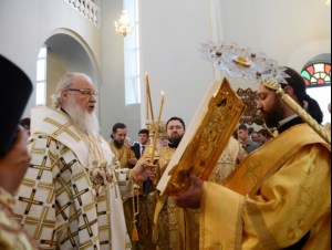 Митрополит Лонгин сослужил Святейшему Патриарху Кириллу во время малого освящения Вознесенского собора Вознесенского женского монастыря Тамбова и всенощного бдения