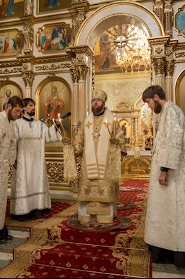 Митрополит Игнатий совершил ночную Божественную литургию в Покровском соборе г. Саратова