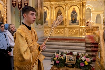 Митрополит Игнатий совершил Божественную литургию и молебен на новый год в Покровском соборе г. Саратова