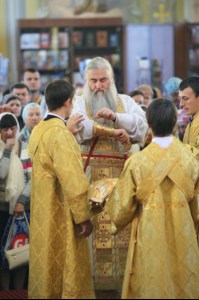 Божественная литургия и молебен у мощей святого равноапостольного князя Владимира в Покровском храме г.Саратова