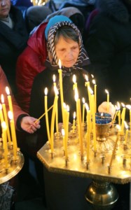 Божественная литургия и панихида в храме во имя Всех Святых, в земле Российской просиявших г. Саратова