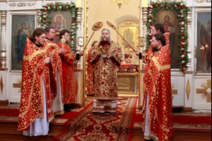 Божественная литургия в Александро-Невском храме города Ртищево