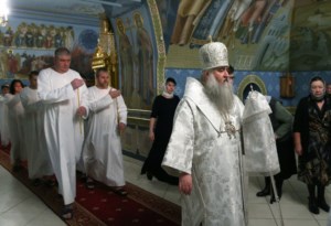Крещальная литургия в Свято-Троицком кафедральном соборе г.Саратова