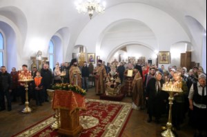 Божественная литургия в Спасо-Преображенском мужском монастыре г.Саратова